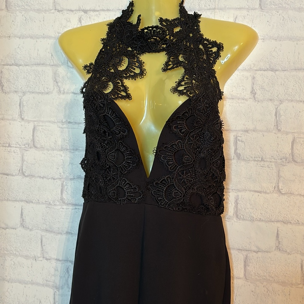 Luxxel Black Sexy Jumpsuit Romper Size S